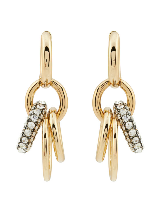 Tory Burch Orecchini Miller Pave Interlocking Earring 160179 Oro, taglia : 00