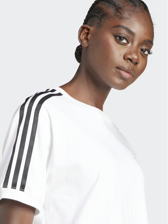 adidas adidas Тишърт 3-Stripes IR8051 Бял Regular Fit