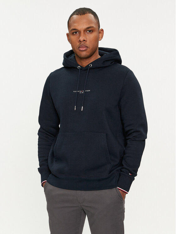 Tommy Hilfiger Bluză Logo MW0MW32673 Bleumarin Regular Fit