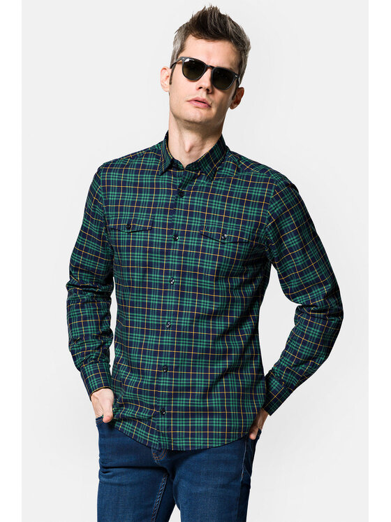 Lancerto Lancerto Koszula Kelly KO073222000012 Zielony Slim Fit