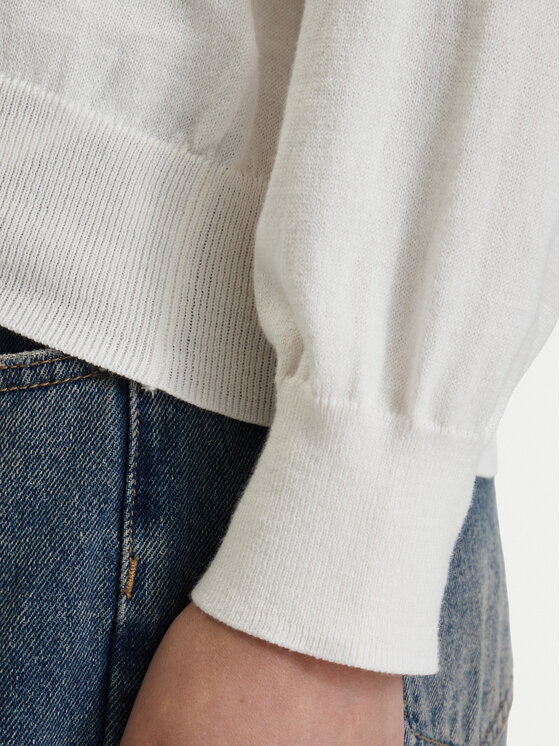 Tommy Jeans Tommy Jeans Πουλόβερ DW0DW22778 Λευκό Regular Fit