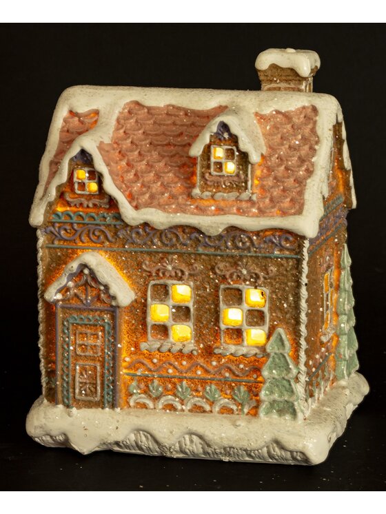 MIAhome MIAhome Figurka Domek piernikowy LED Kolorowy