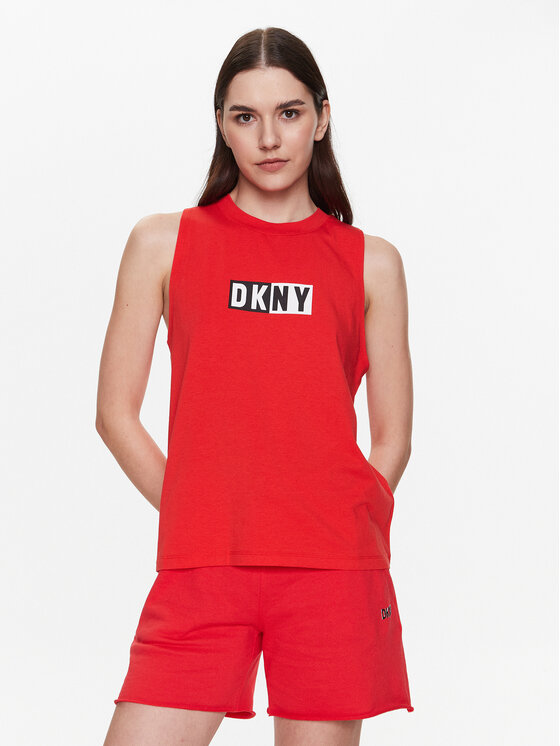 DKNY Sport Top DP2T5892 Rdeča Classic Fit