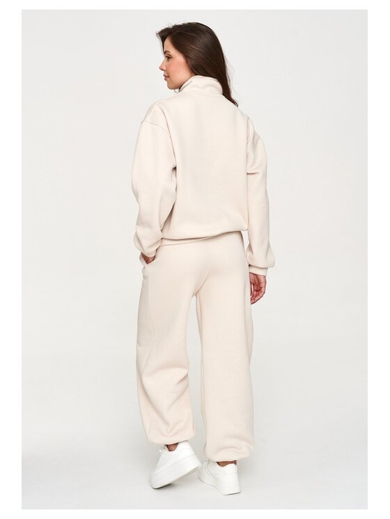 Makadamia Makadamia Dres M946 Beżowy Loose Fit