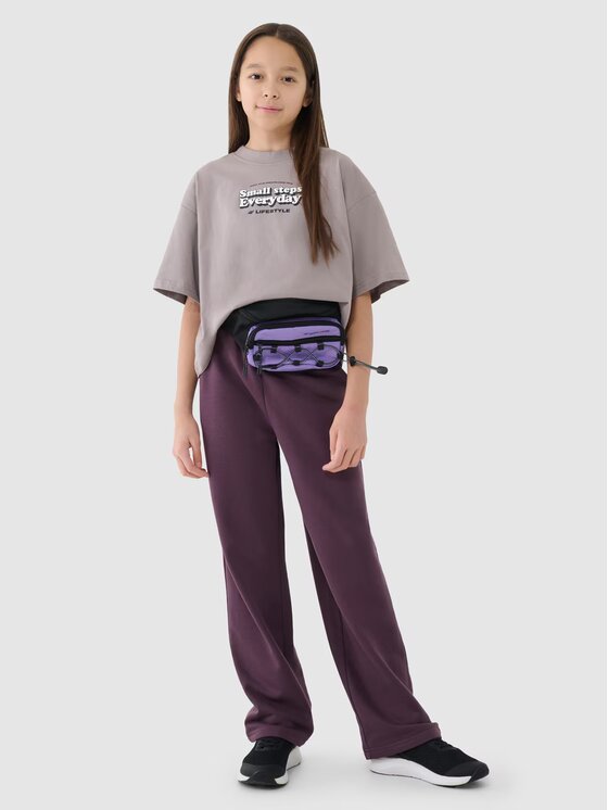 4F 4F T-Shirt 4FJRSS25TTSHF2587-83S Καφέ Cropped Fit