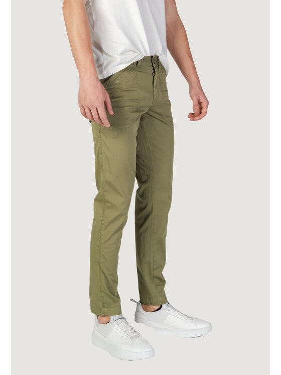 RefrigiWear RefrigiWear Pantaloni chino GA9103P25601 Verde Regular Fit