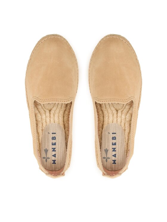 Manebi Manebi Espadrilles Suede Flat Espadrilles Beige