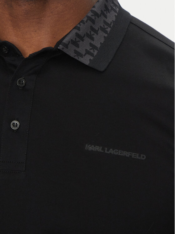 KARL LAGERFELD KARL LAGERFELD Polokošeľa 745001 552200 Čierna Slim Fit