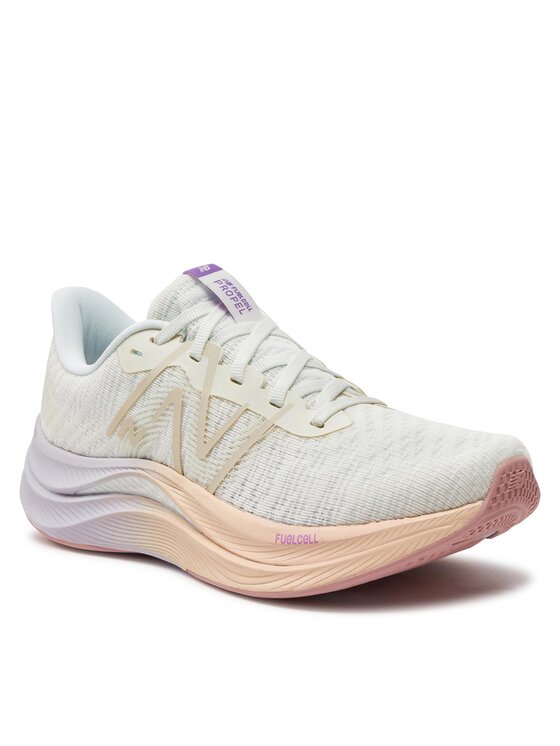 New Balance New Balance Маратонки за бягане FuelCell Propel v4 WFCPRWV4 Екрю