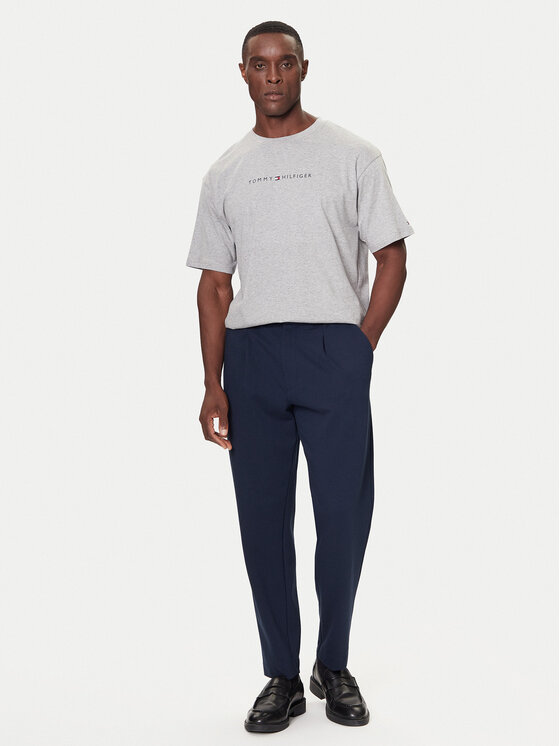 Tommy Hilfiger Tommy Hilfiger Tričko UM0UM03685 Sivá Relaxed Fit