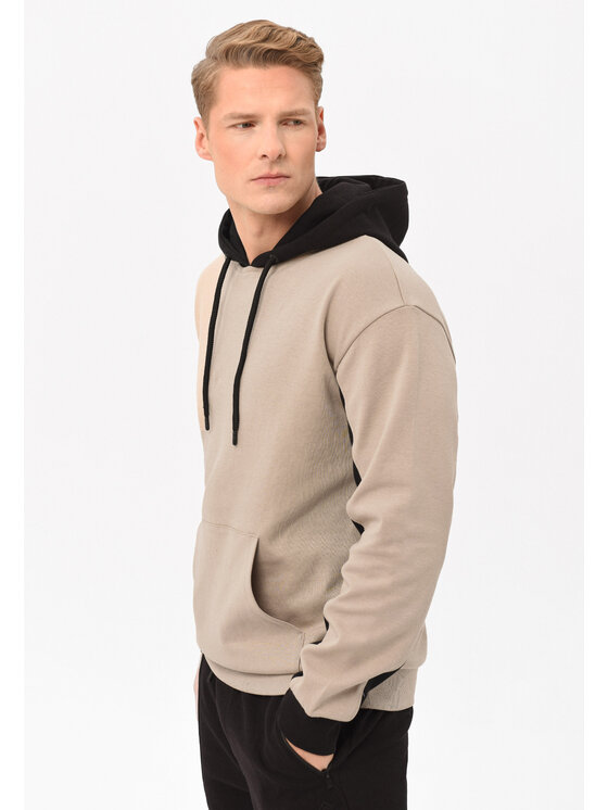 Volcano Volcano Bluza B-BLOCK Beżowy Regular Fit