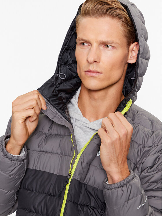 Columbia Columbia Prijelazna jakna Powder Lite™ Hooded Jacket Siva Regular Fit