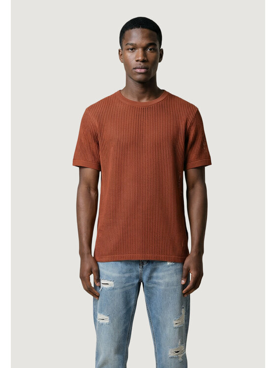 Antony Morato Antony Morato Πουλόβερ REGULAR FIT WITH MATT FOAM LOGO PRINT Κόκκινο Regular Fit