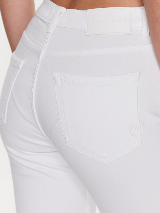 PINKO Pinko Jeans hlače Brenda 100172 A0FQ Bela Bootcut Fit