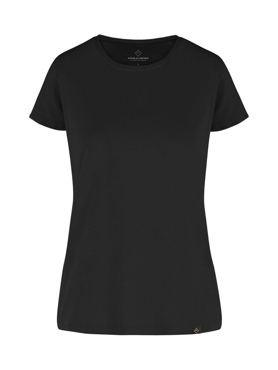 Volcano Volcano T-Shirt T-DIANA Czarny Regular Fit