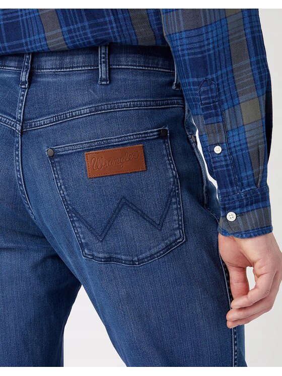 Wrangler Wrangler Jeansy River Niebieski Tapered Fit
