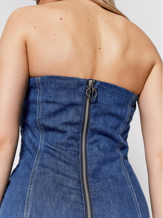 PINKO Pinko Sukienka jeansowa Rilassata 1J10X4 Y648 Niebieski Slim Fit