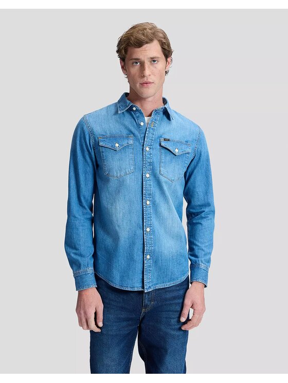 Lee Lee Koszula REGULAR SHIRT Niebieski Regular Fit