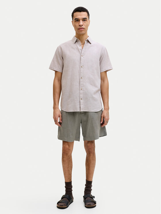 Jack & Jones Jack & Jones Szövet rövidnadrág Lawrence 12253134 Sötétzöld Wide Leg