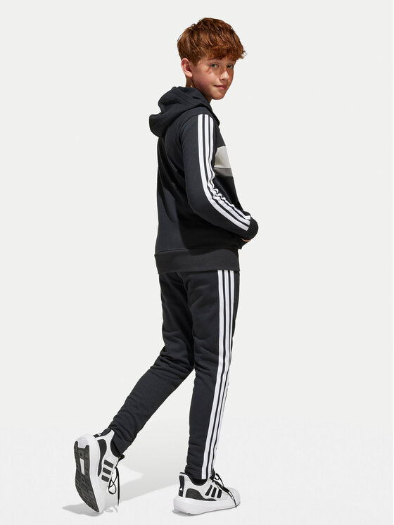 adidas adidas Tepláková souprava Seasonal Essentials Tiberio 3-Stripes JC7520 Černá Regular Fit