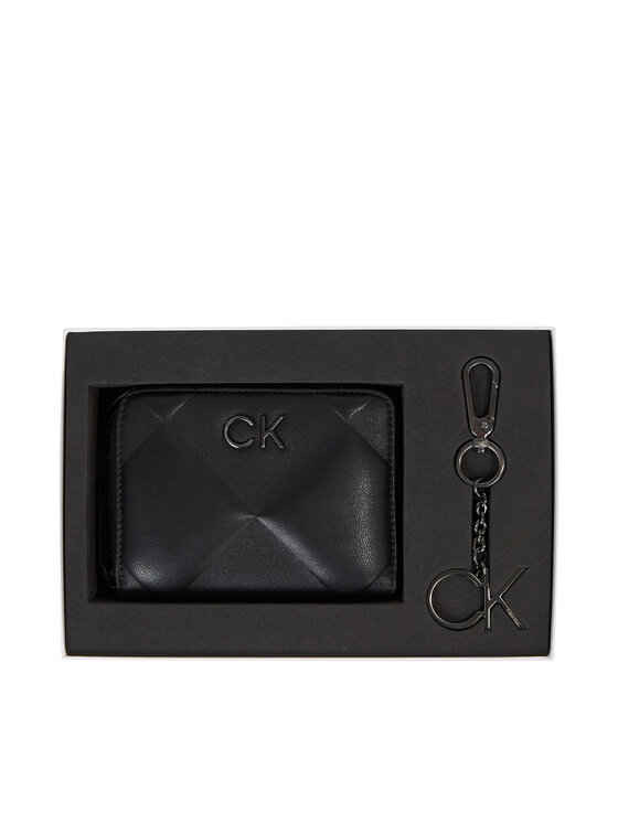 Calvin Klein Calvin Klein Σετ Πορτοφόλι & Μπρελόκ Ck Quilt Wallet Md/ Key Chain K60K611329 Μαύρο