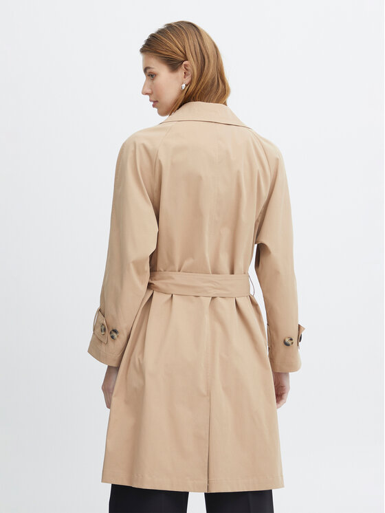 ICHI ICHI Тренч 20117823 Бежов Regular Fit