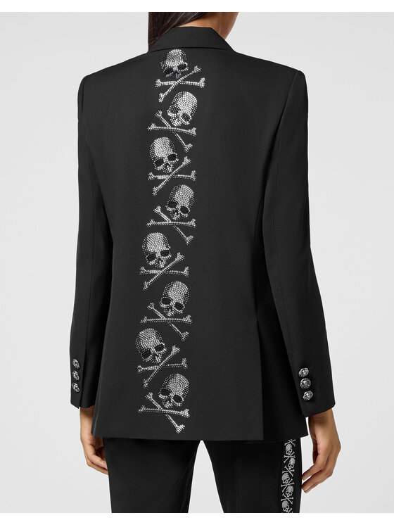 PHILIPP PLEIN PHILIPP PLEIN Marynarka 1385 Czarny Loose Fit