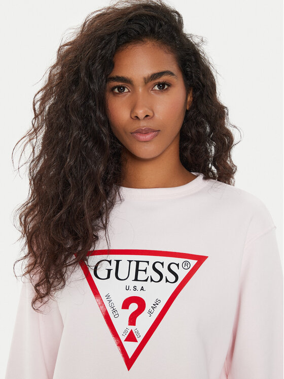 Guess Guess Pulóver W2YQ16 KBA11 Rózsaszín Regular Fit
