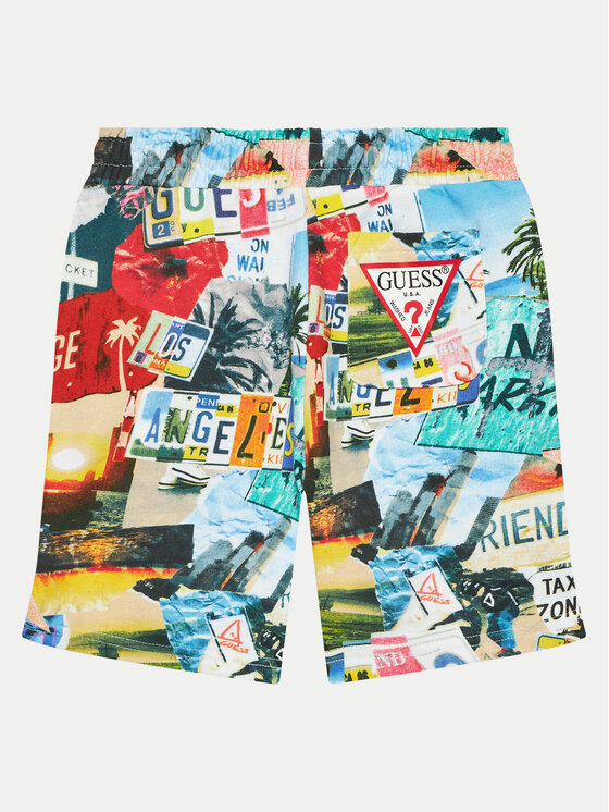 Guess Guess Sportske kratke hlače L4GD11 KA6R3 Šarena Regular Fit