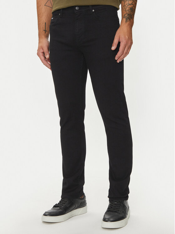 BOSS Boss Jeans hlače H-Delaware 50520837 Črna Slim Fit