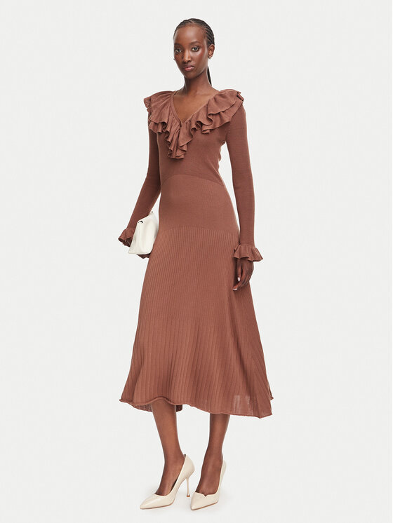 Marella Marella Kötött ruha Slatino 2623326034 Barna Regular Fit