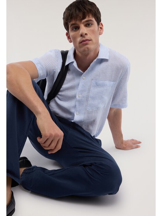 Trussardi Trussardi Koszula 5031N000038N0RA Turkusowy Regular Fit