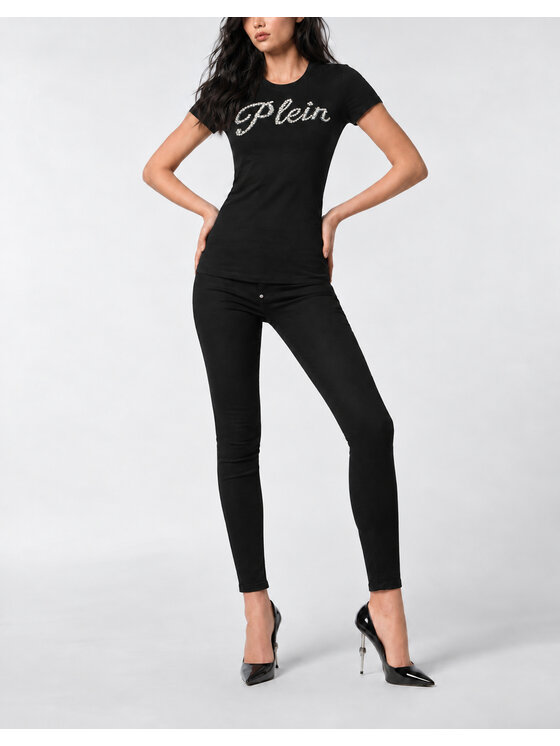 PHILIPP PLEIN PHILIPP PLEIN Tričko 31071 Čierna Skin Tight Fit