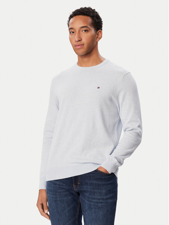 Tommy Hilfiger Tommy Hilfiger Svetr Essential Ssnl MW0MW39999 Světle modrá Regular Fit