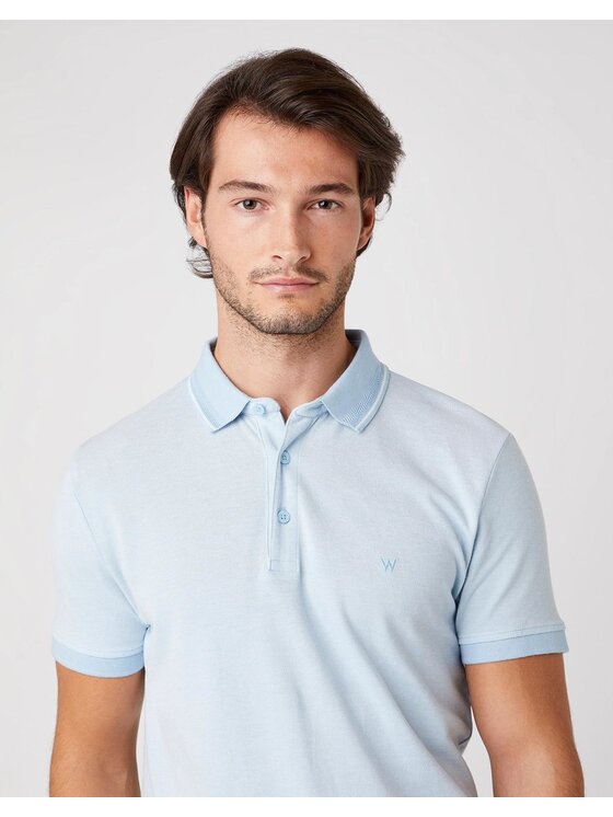 Wrangler Wrangler T-shirt SS REFINED POLO Blu Regular Fit