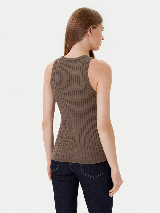 Tommy Hilfiger Tommy Hilfiger Felső WW0WW45706 Barna Slim Fit