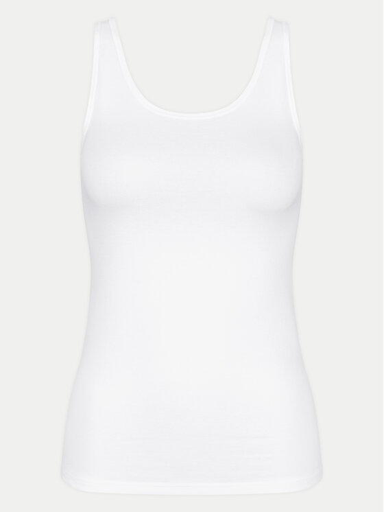 Triumph Triumph Top Sense Of Cotton 10224974 Biały Slim Fit