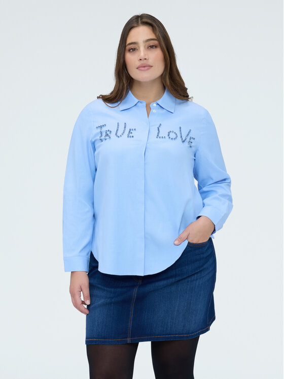 Fiorella Rubino Fiorella Rubino Koszula 5082T001493N004 Turkusowy Regular Fit