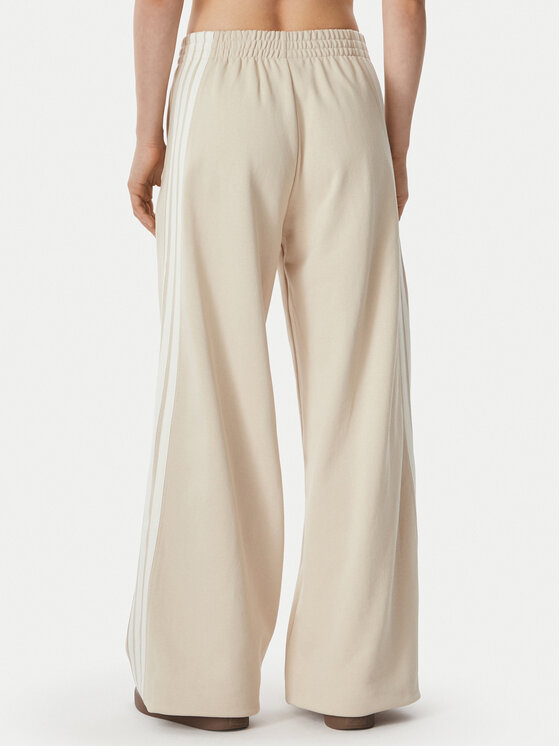 adidas adidas Παντελόνι φόρμας Kit 3-Stripes Wide KV9913 Μπεζ Relaxed Fit