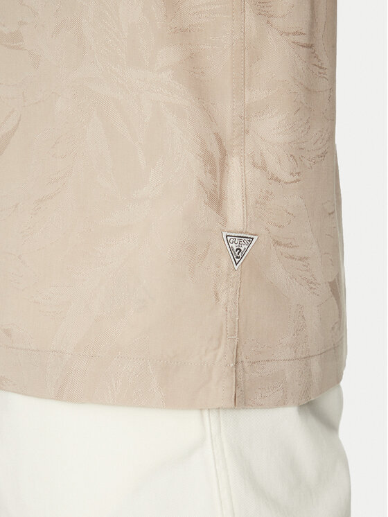 Guess Guess Cămașă M5GH26 WH7V2 Bej Regular Fit