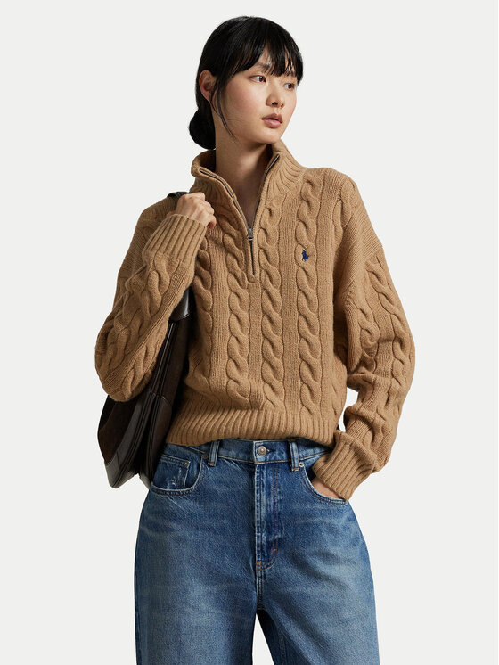 Polo Ralph Lauren Polo Ralph Lauren Sveter 211972130002 Béžová Relaxed Fit