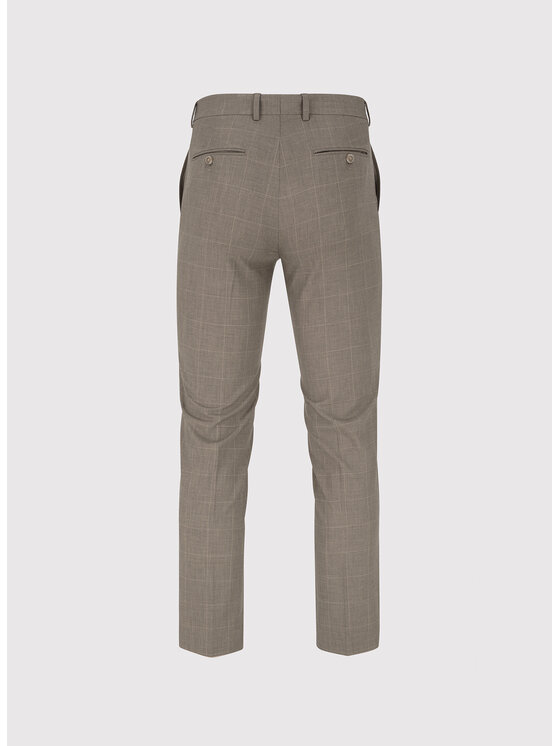 Pako Lorente Pako Lorente Spodnie garniturowe P26WF-6G-009 Beżowy Slim Fit