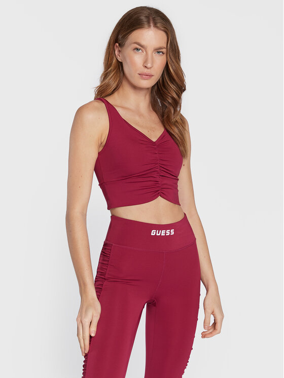 Guess Guess Sporta krūšturis Elise V2BP00 MC03W Bordo