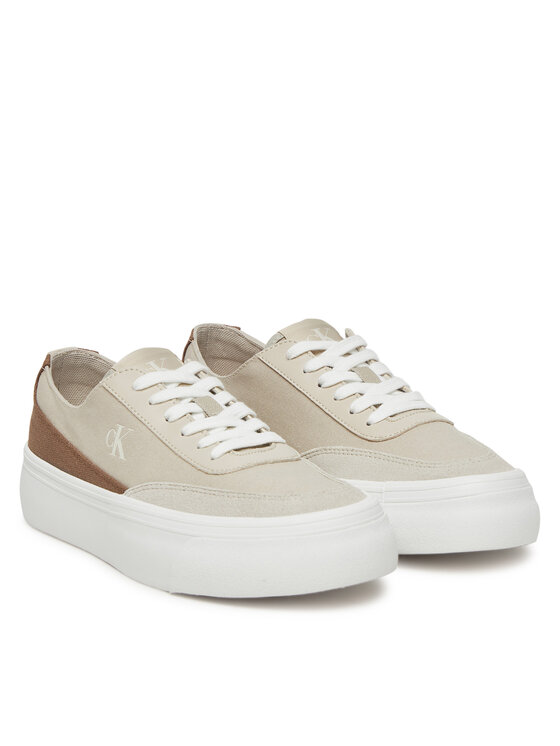 Calvin Klein Jeans Calvin Klein Jeans Laisvalaikio batai Vulc Flatform Low Cv Mix Mg YW0YW01770 Smėlio