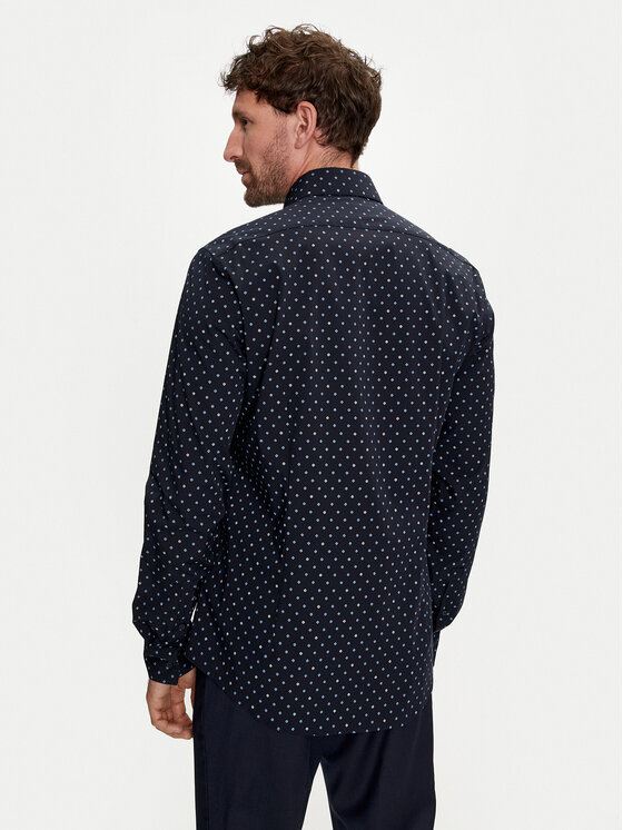 Calvin Klein Calvin Klein Koszula K10K113168 Granatowy Slim Fit