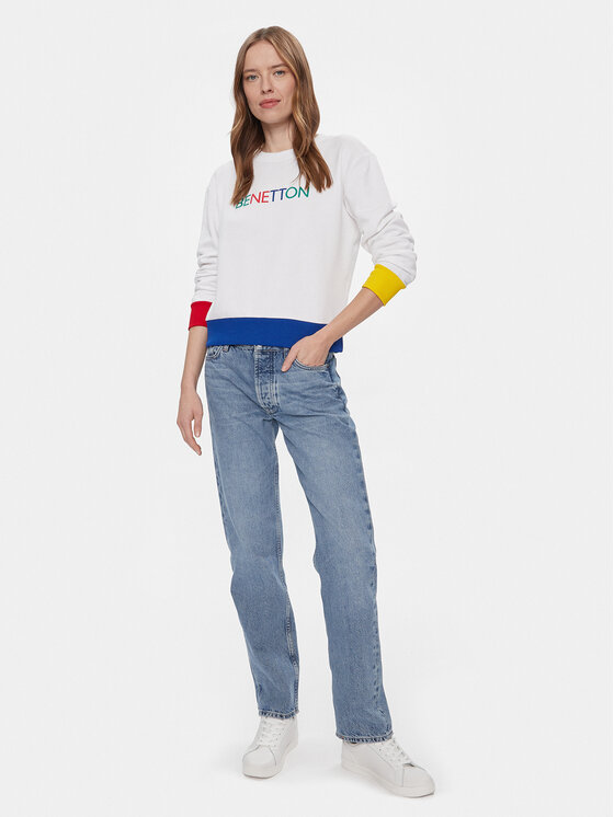 United Colors Of Benetton United Colors Of Benetton Μπλούζα 3J68D1069 Λευκό Regular Fit
