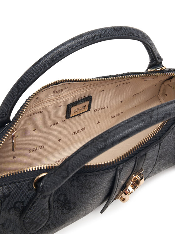 Guess Guess Дамска чанта Yvonne Logo Mini HWSG23 78760 Тъмносив