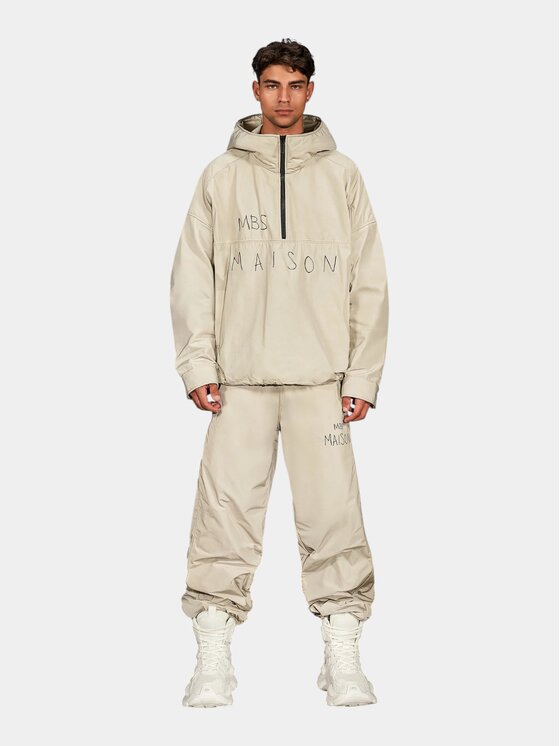 MADE BY SOCIETY MADE BY SOCIETY Kurtka anorak Plain Sight Jacket - J17662 Biały Basic Fit
