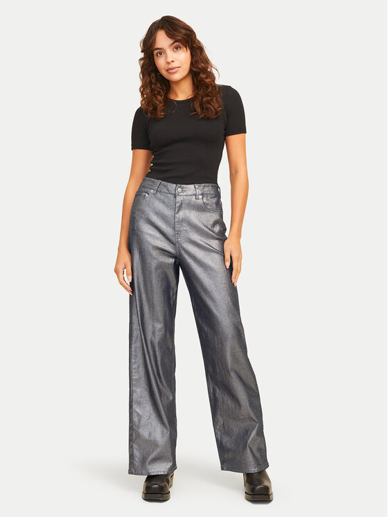 JJXX JJXX Jeansy Tokyo 12264457 Srebrny Wide Leg