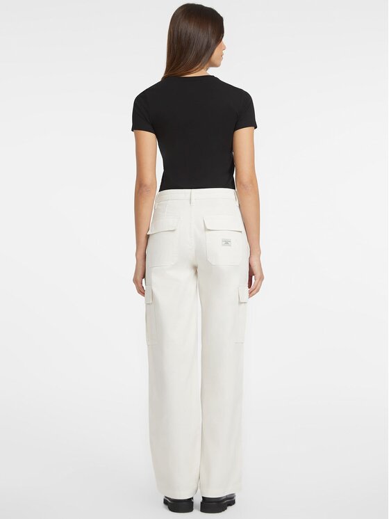 Guess Jeans Guess Jeans Kalhoty z materiálu 165623 Béžová Slim Fit